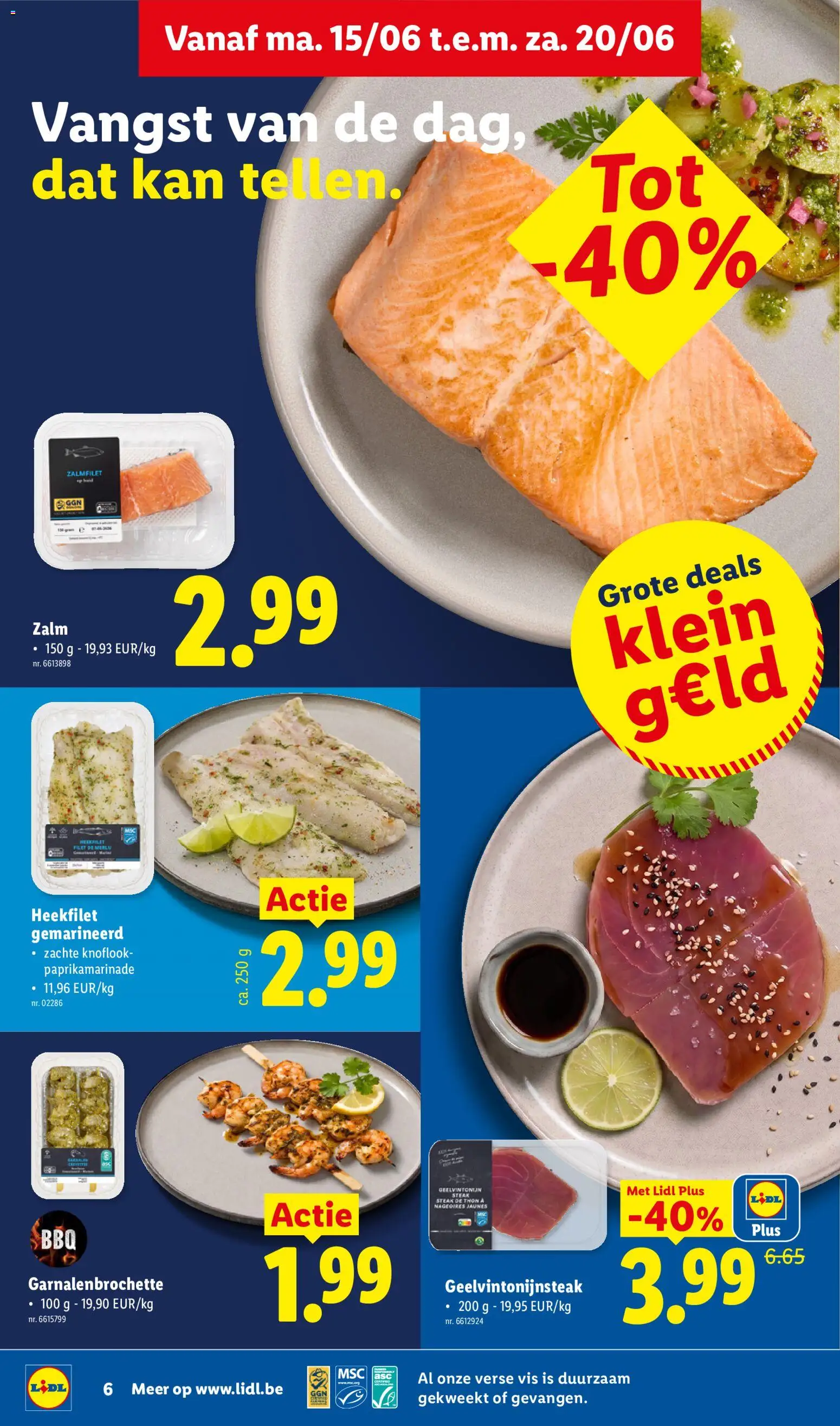 {H1} | Pagina: 6 | Producten: Steak, Zalm, Vis, Kan