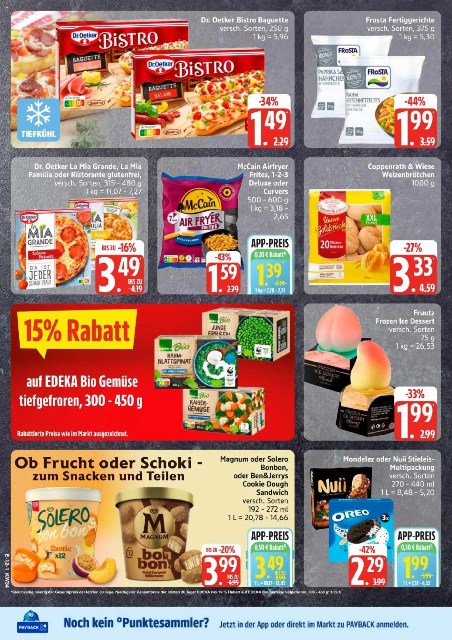Edeka Prospekt Hamburg – gültig ab 17.08.2026 | Seite: 16 | Produkte: Ristorante, Baguette, Frosta, Salami