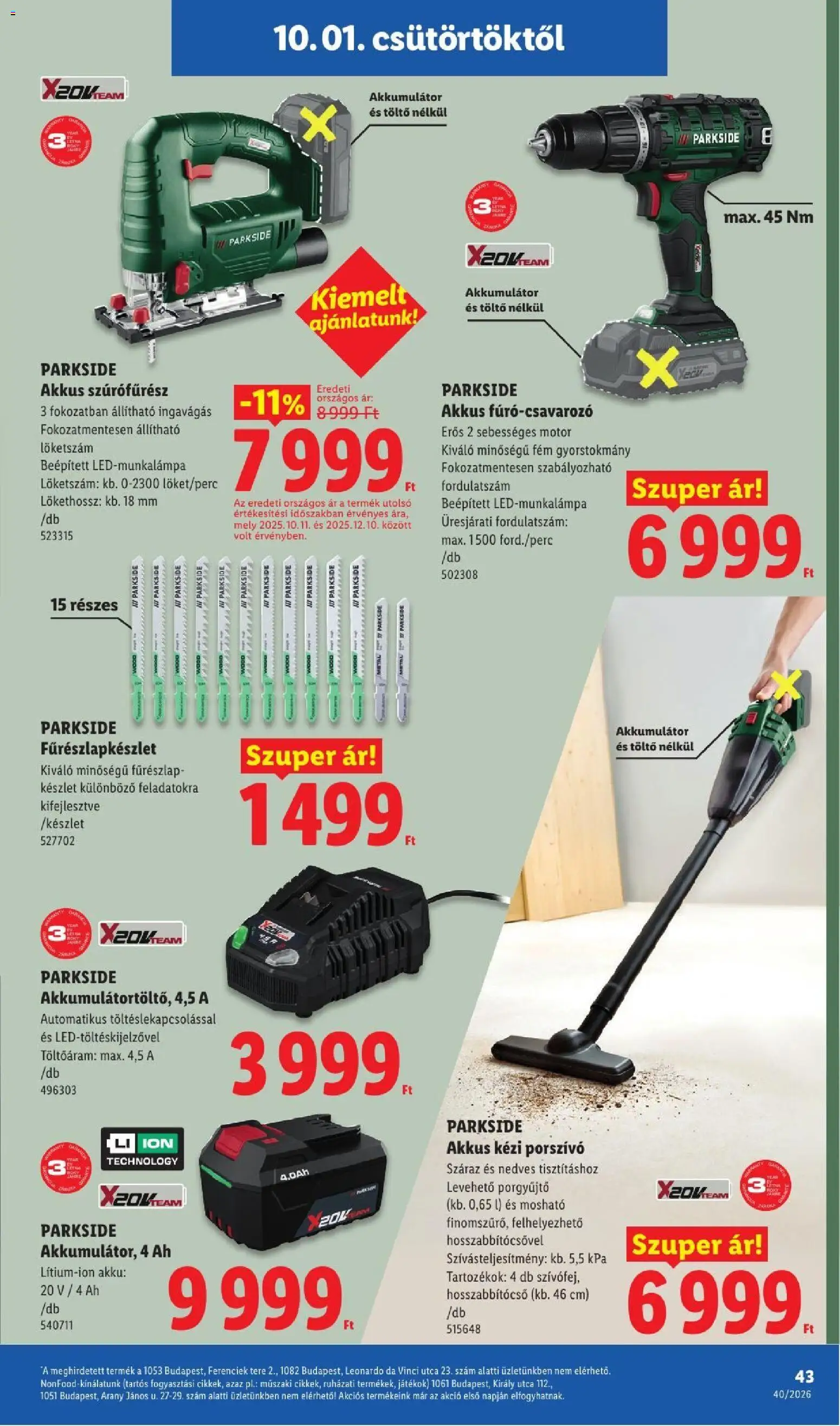 Lidl akciós ujság - amely érvényes a következő dátumtól: 2026.10.01. | Oldal: 43