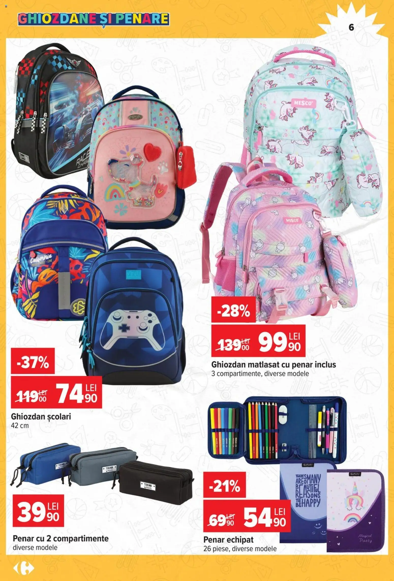 Noul catalog Carrefour – valabil de la 12.08.2026 | Pagină: 6 | Produse: Ghiozdan