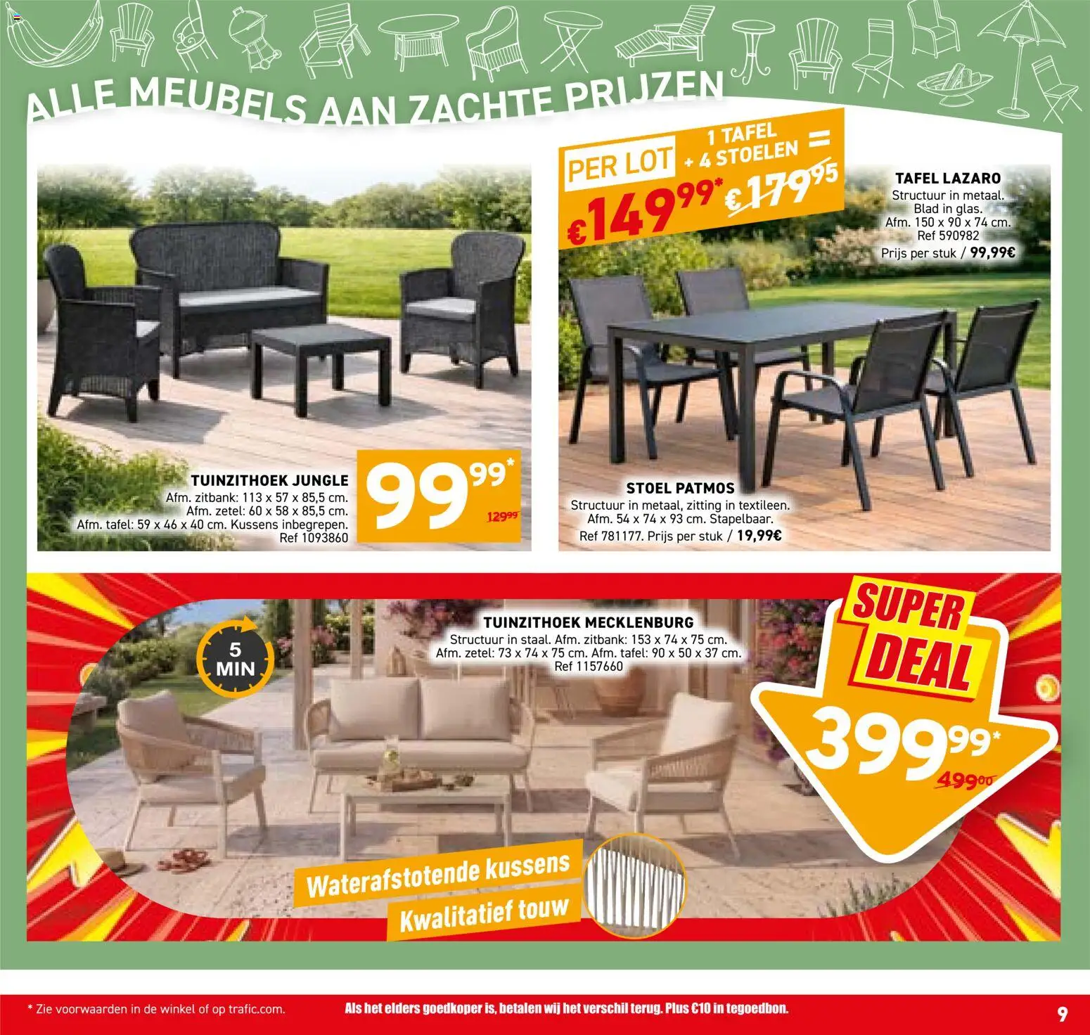 {H1} | Pagina: 9 | Producten: Kussens, Zitting, Tafel, Stoel
