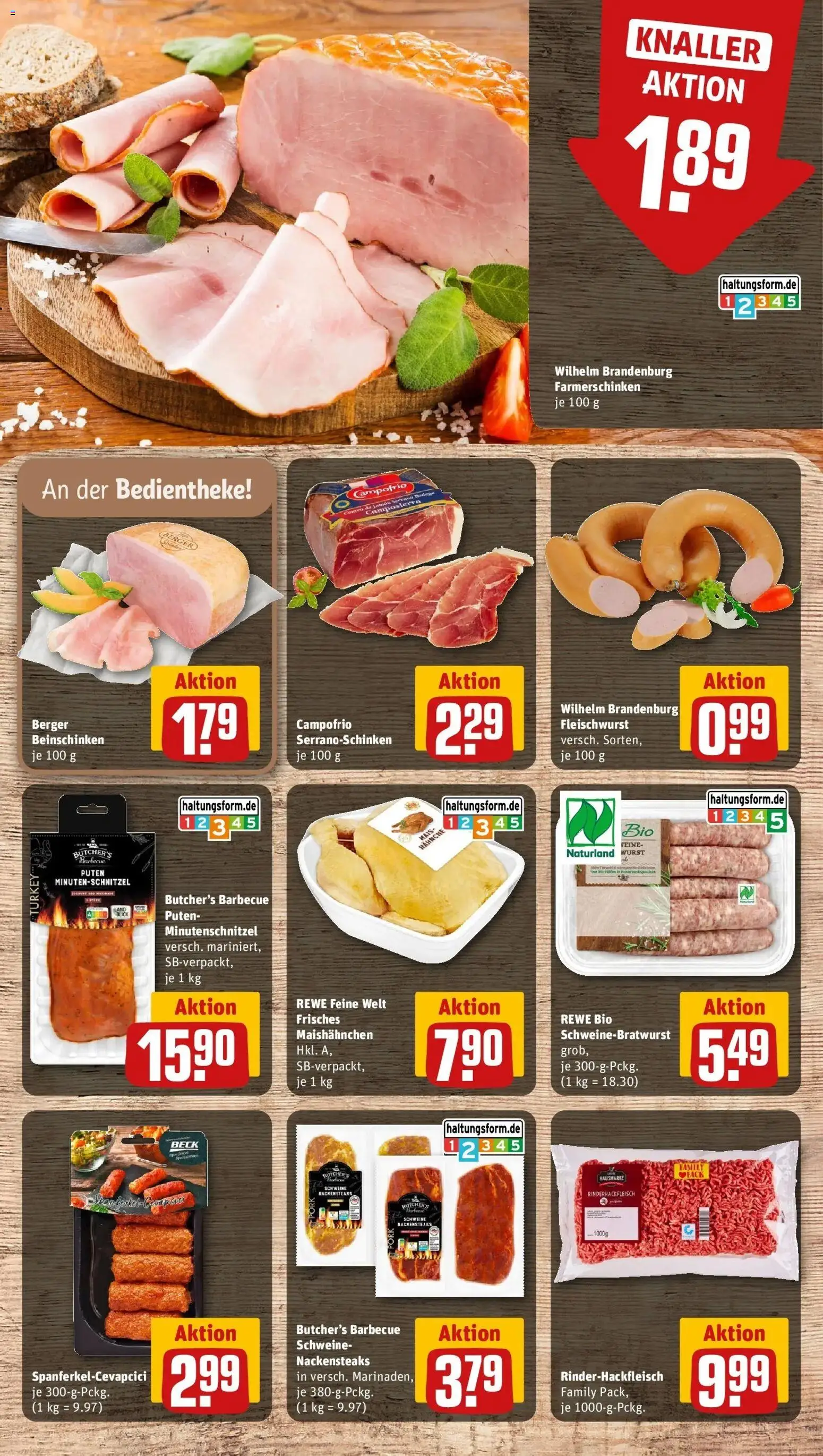 Rewe Prospekt Konstanz / Petershausen – gültig ab 13.07.2026 | Seite: 8 | Produkte: Nackensteaks, Wurst
