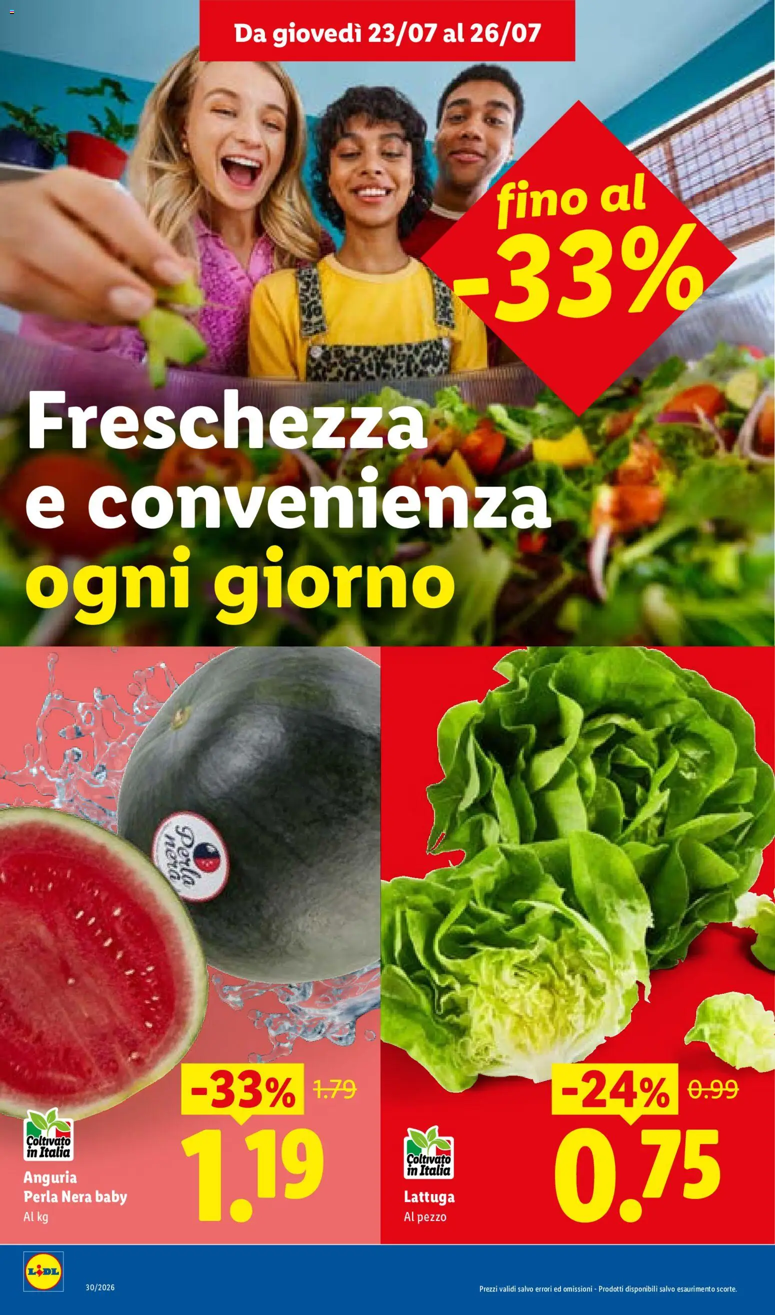 Volantino Lidl del 23/07/2026 | Pagina: 4 | Prodotti: Anguria, Lattuga