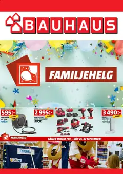 Bauhaus erbjudanden familjehelg - Förhandsvisning av reklamblad från butik Bauhaus aktuell från 25/09/2026
