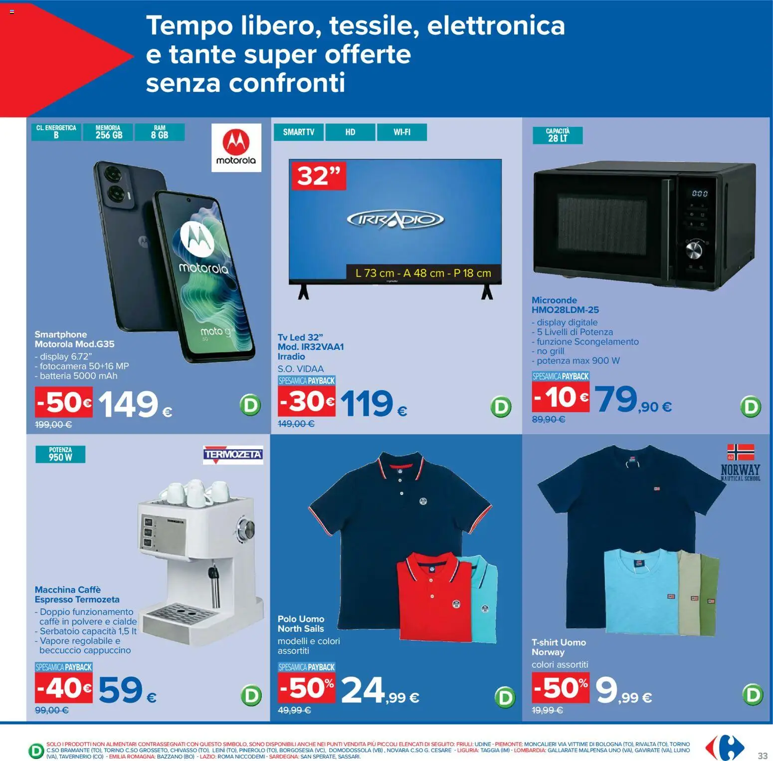 Volantino Carrefour del 21.04.2026 | Pagina: 33 | Prodotti: Caffè, Polo, Smartphone, Batteria