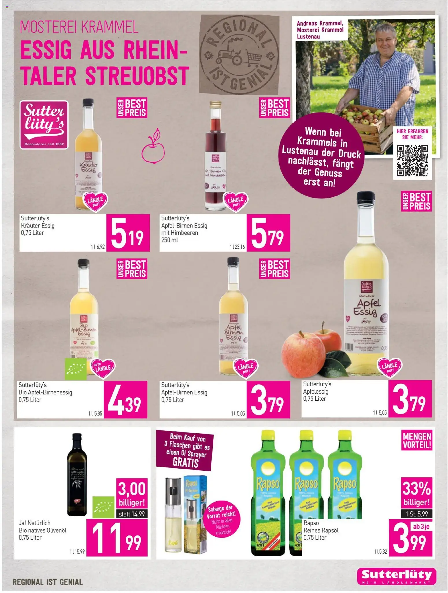 Sutterlüty Flugblatt gültig ab 28.05.2026 | Seite: 15 | Produkte: Öl, Äpfel
