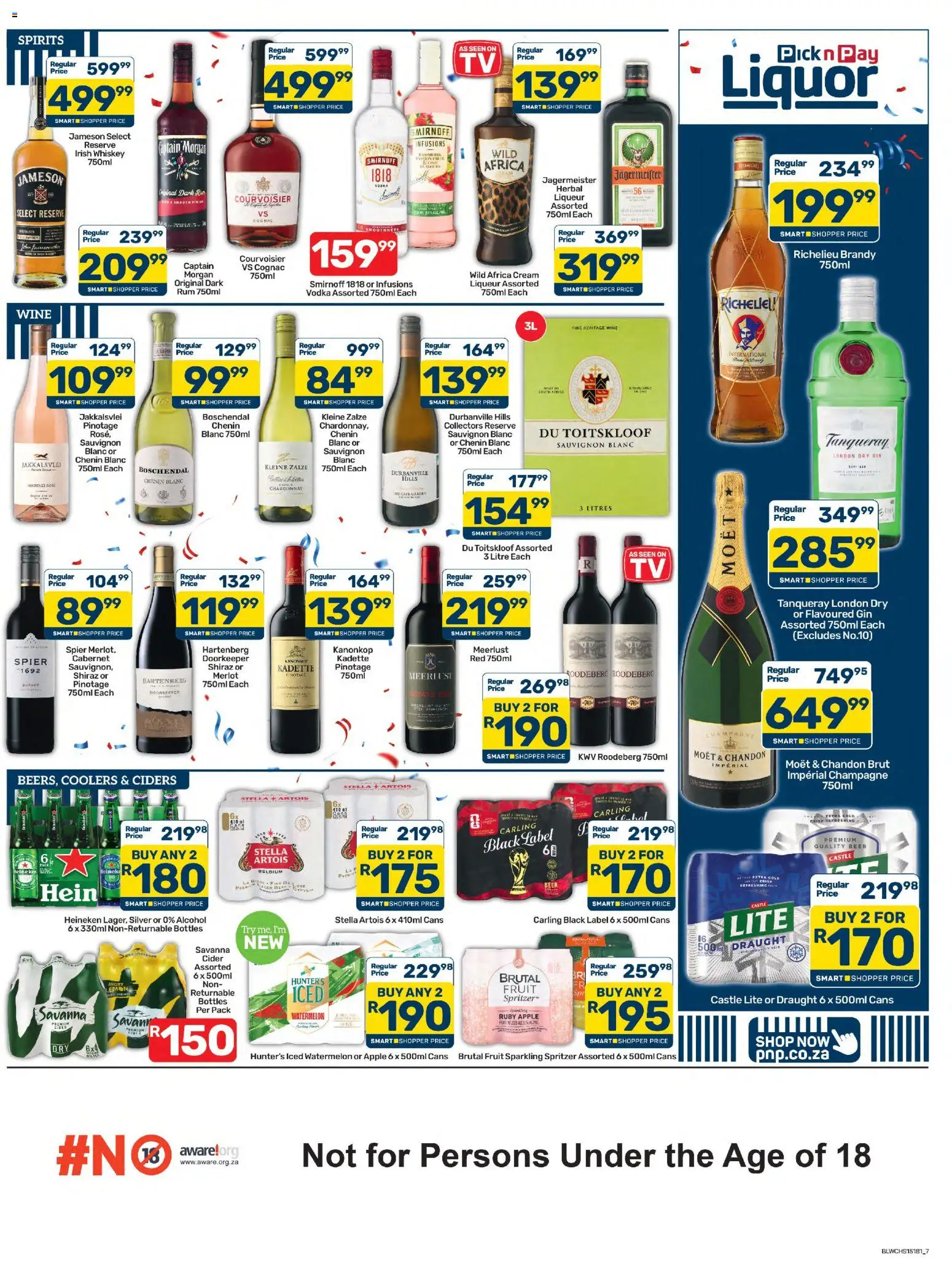 New Pick n Pay catalogue – valid from 24/07/2026 | Page: 7 | Products: Wine, Gin, Vodka, Fruit
