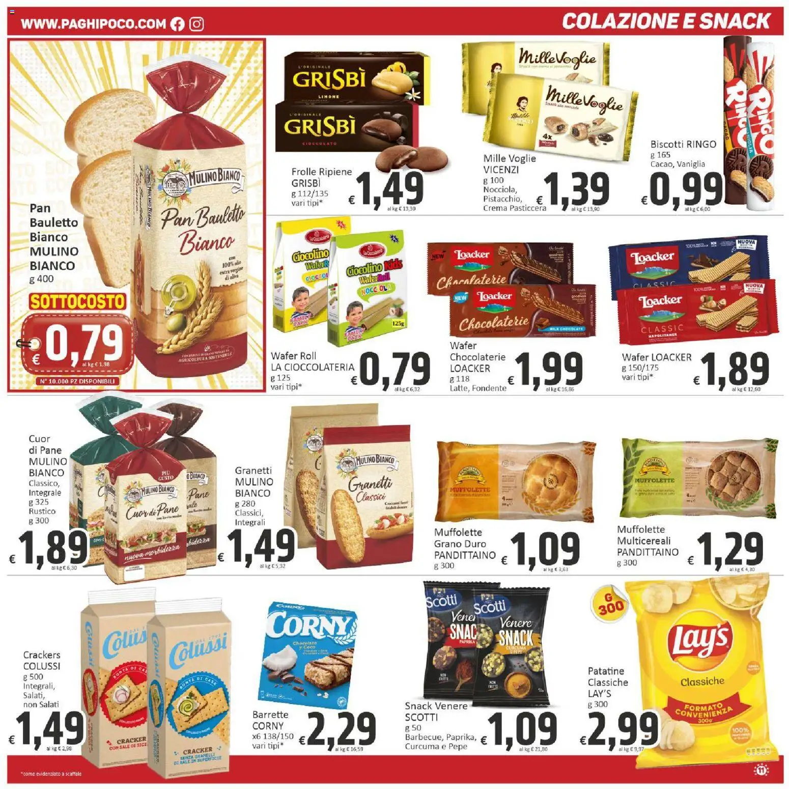 Volantino Paghi Poco del 23/10/2026 | Pagina: 11 | Prodotti: Crema, Biscotti, Nocciole, Cracker