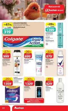 Auchan akciós újság - amely érvényes a következő dátumtól: 2026.06.25. | Oldal: 30 | Termékek: Body, Sampon, Hajlakk, Tusfürdő