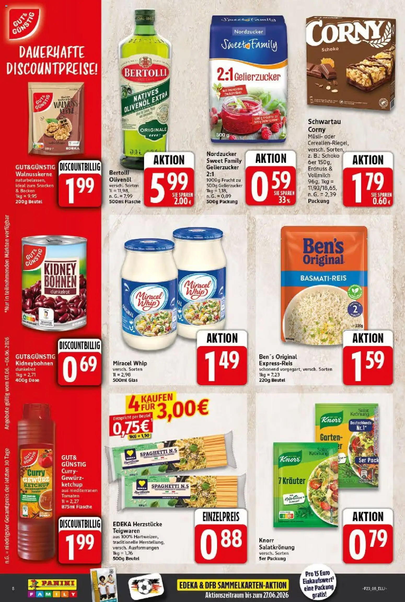 Elli Markt Prospekt Gütersloh – gültig ab 01.06.2026 | Seite: 8 | Produkte: Musli, Gelierzucker, Tomaten, Knorr