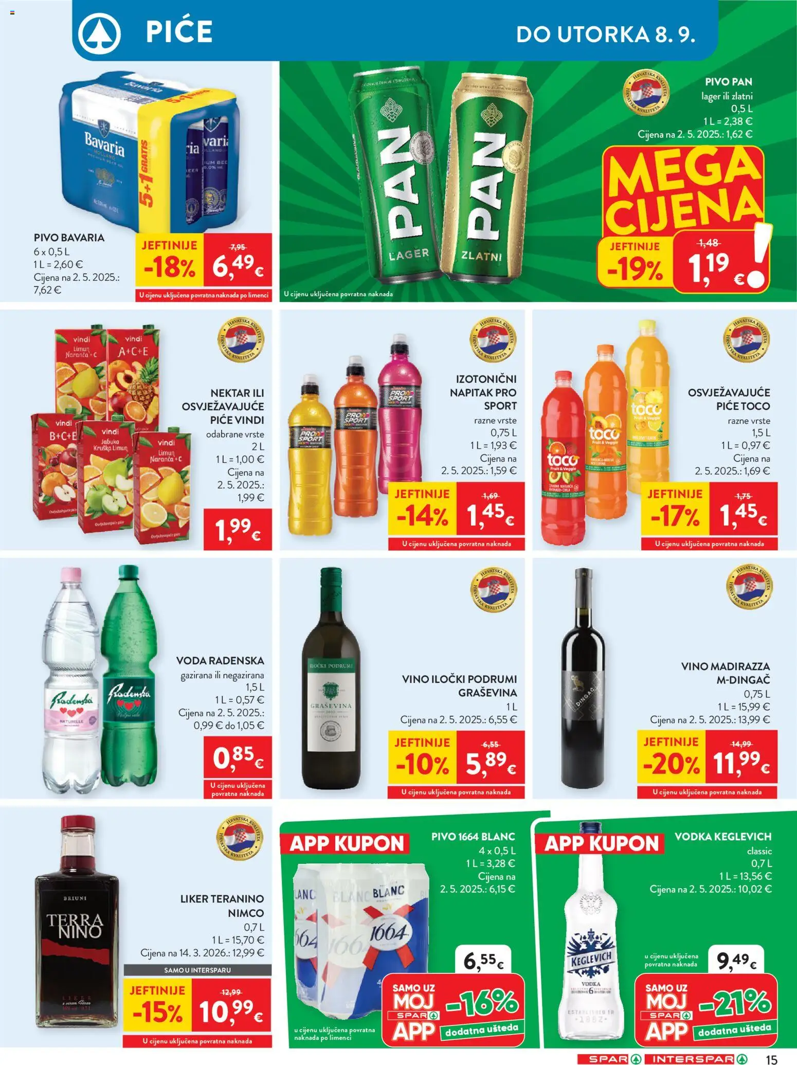 Interspar katalog | vrijedi od 02.09.2026 | Stranica: 21 | Proizvodi: Voda, Teranino, Pan, Lager