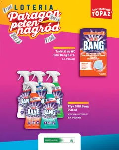 Pogląd oferty "Topaz gazetka - Loteria Paragonowa" - ważna od 24.08.2026 | Strona: 99 | Produkty: Cleaner, Tabletki do WC, Cillit bang, Szczotka