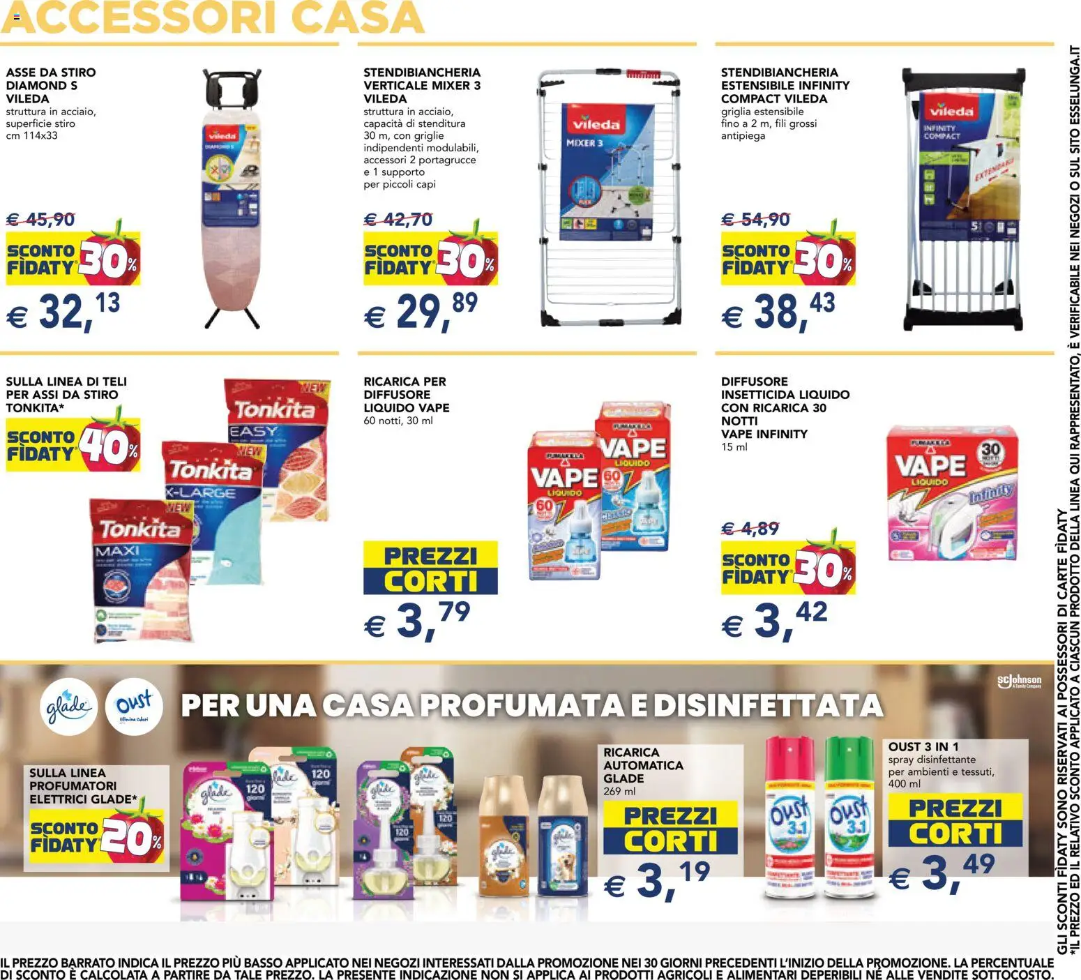 Volantino Esselunga S del 18.06.2026 | Pagina: 12 | Prodotti: Spray disinfettante, Stendibiancheria, Griglia, Mixer
