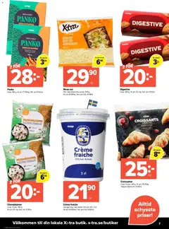 Coop X:-TRA erbjudanden - Förhandsvisning av reklamblad från butik Coop X:-TRA aktuell från 14/09/2026 | Sida: 7 | Produkter: Riven ost, Creme fraiche, Ost, Pasta