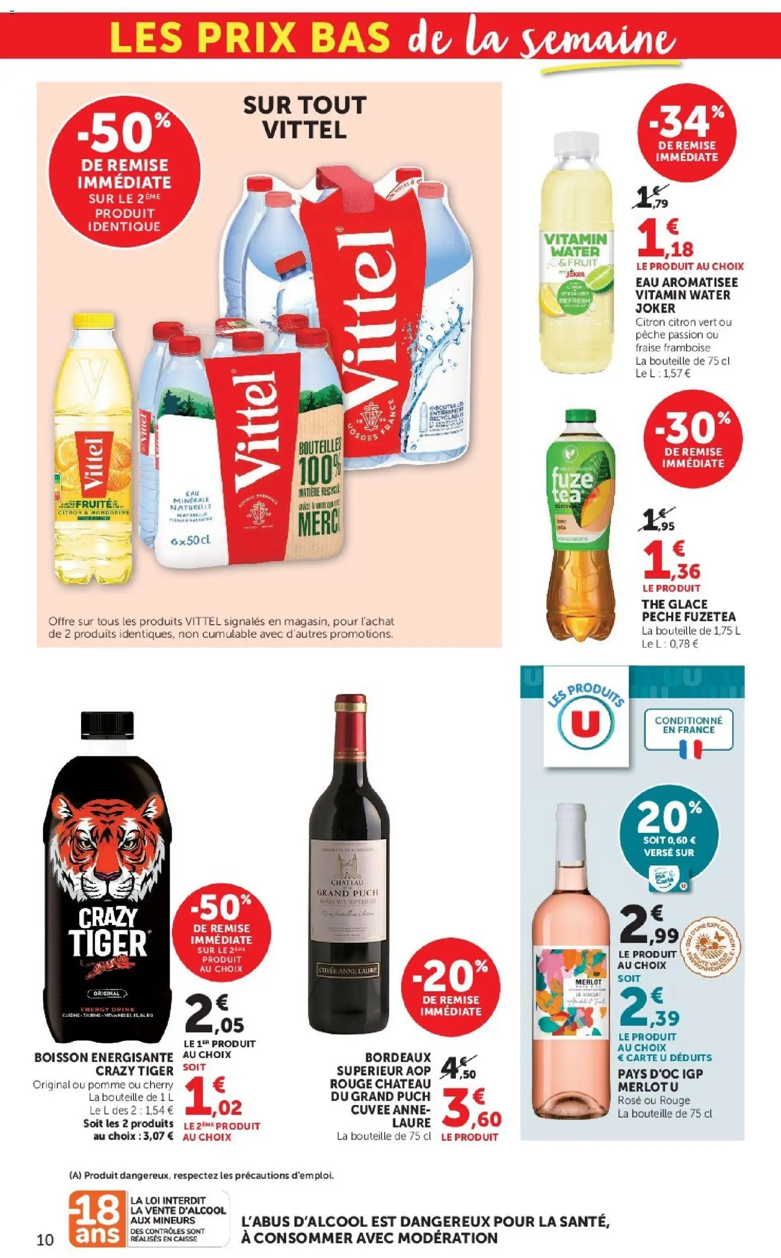 {H1} | Page: 10 | Produits: Glace, Citron vert, Boisson, Crazy Tiger