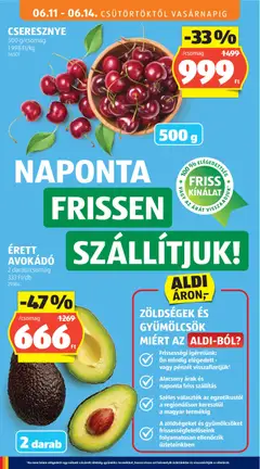 ÉRETT AVOKÁDÓ, 2 darab/csomag - amely érvényes a következő dátumtól: 11.06.2026 | Oldal: 18