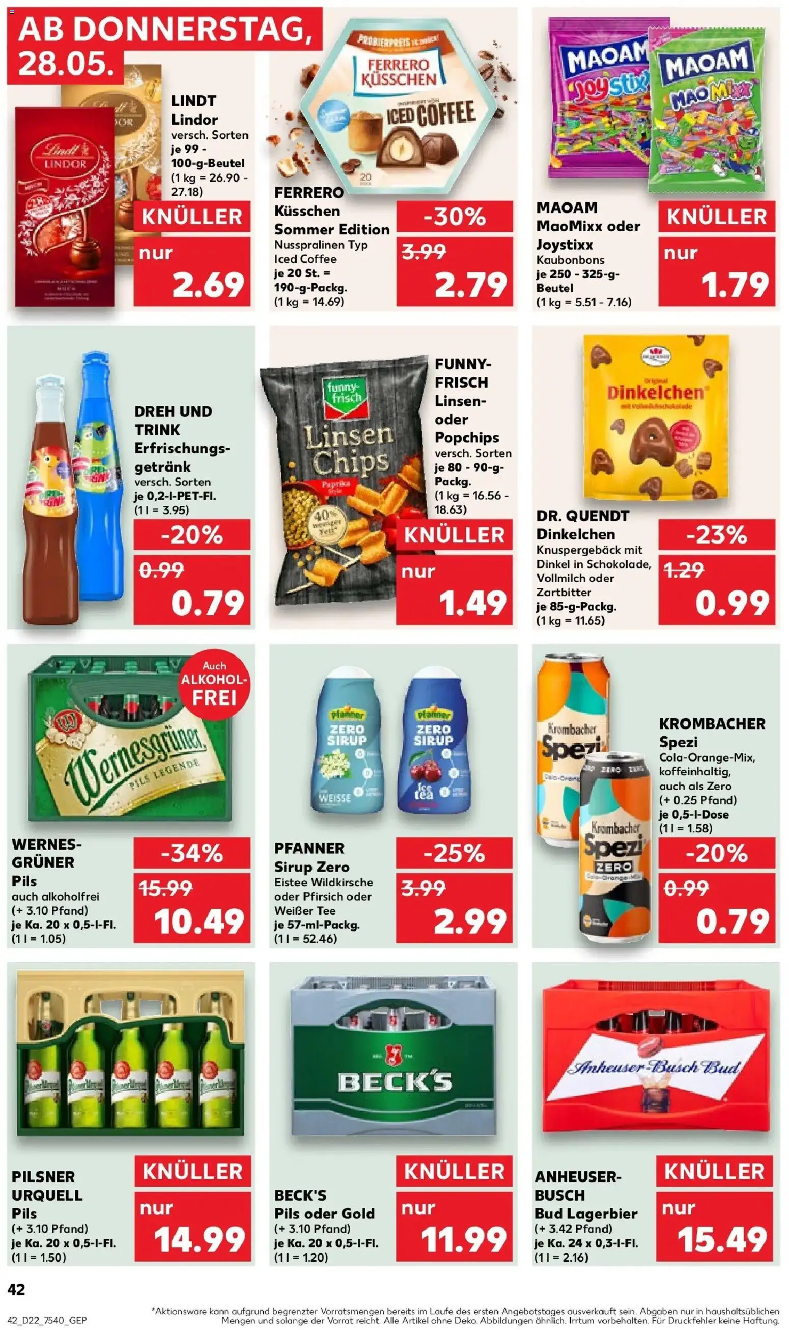 Kaufland Prospekt Gardelegen – gültig ab 26.05.2026 | Seite: 47 | Produkte: Pils, Pfanner eistee, Tee, Chips