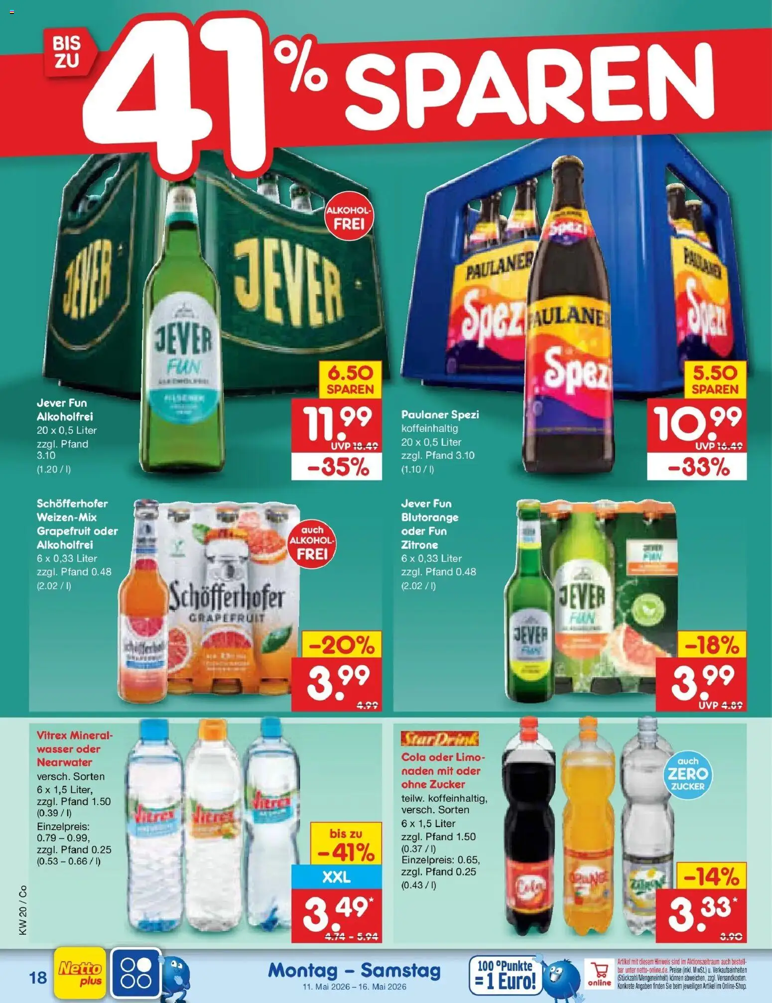 Netto Marken-Discount Prospekt Delitzsch	 – gültig ab 10.05.2026 | Seite: 23 | Produkte: Paulaner spezi, Grapefruit, Zitrone, Paulaner