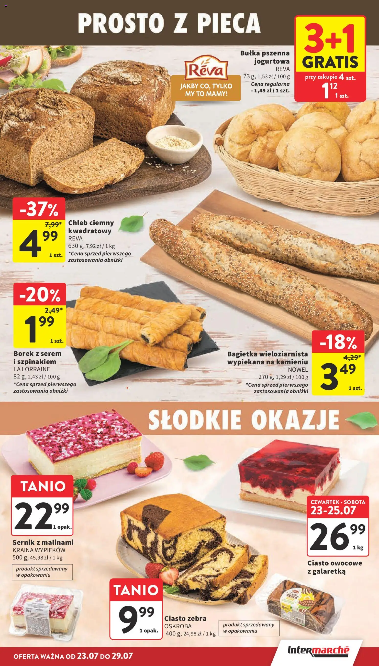 Intermarche gazetka od 23.07.2026 | Strona: 21 | Produkty: Galaretka, Ciasto, Bułka, Bagietka
