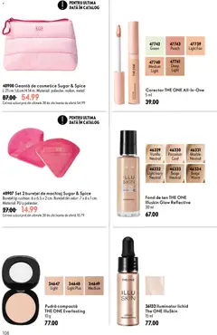 Ofertele Oriflame valabile de la 09.09.2026 | Pagină: 108 | Produse: Fond de ten, Geantă, Pudră, Iluminator