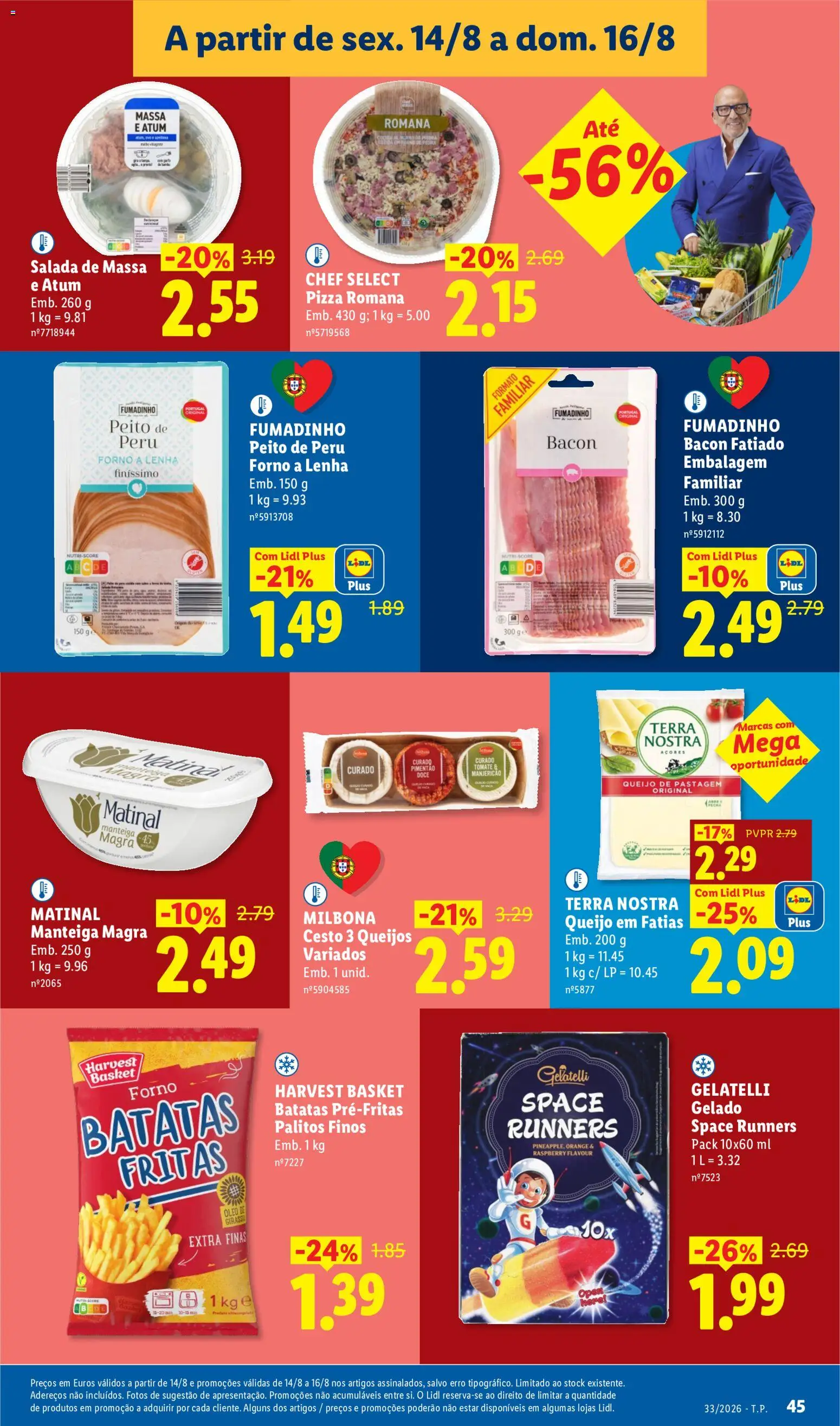 Lidl folheto │ válido de 10/08/2026 | Página: 45 | Produtos: Atum, Forno, Gelado, Manteiga