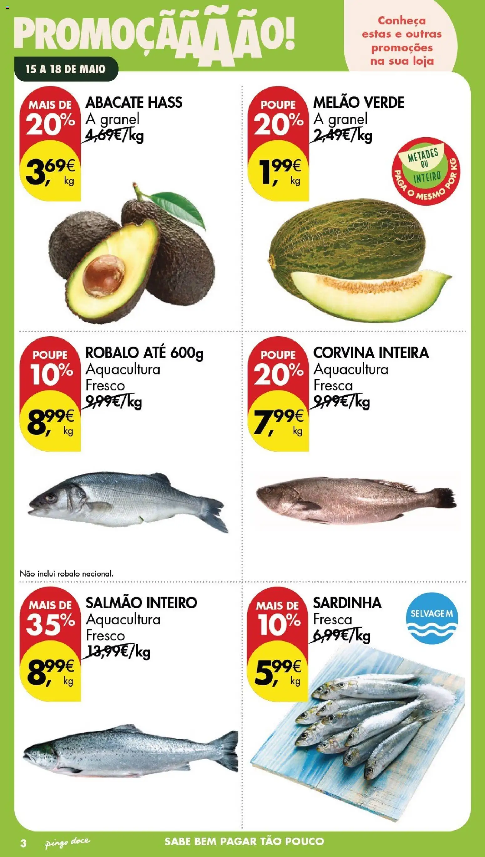 Pingo Doce Poupe este Fim de Semana │ válido de 15.05.2026 | Página: 2 | Produtos: Salmão, Abacate, Melão