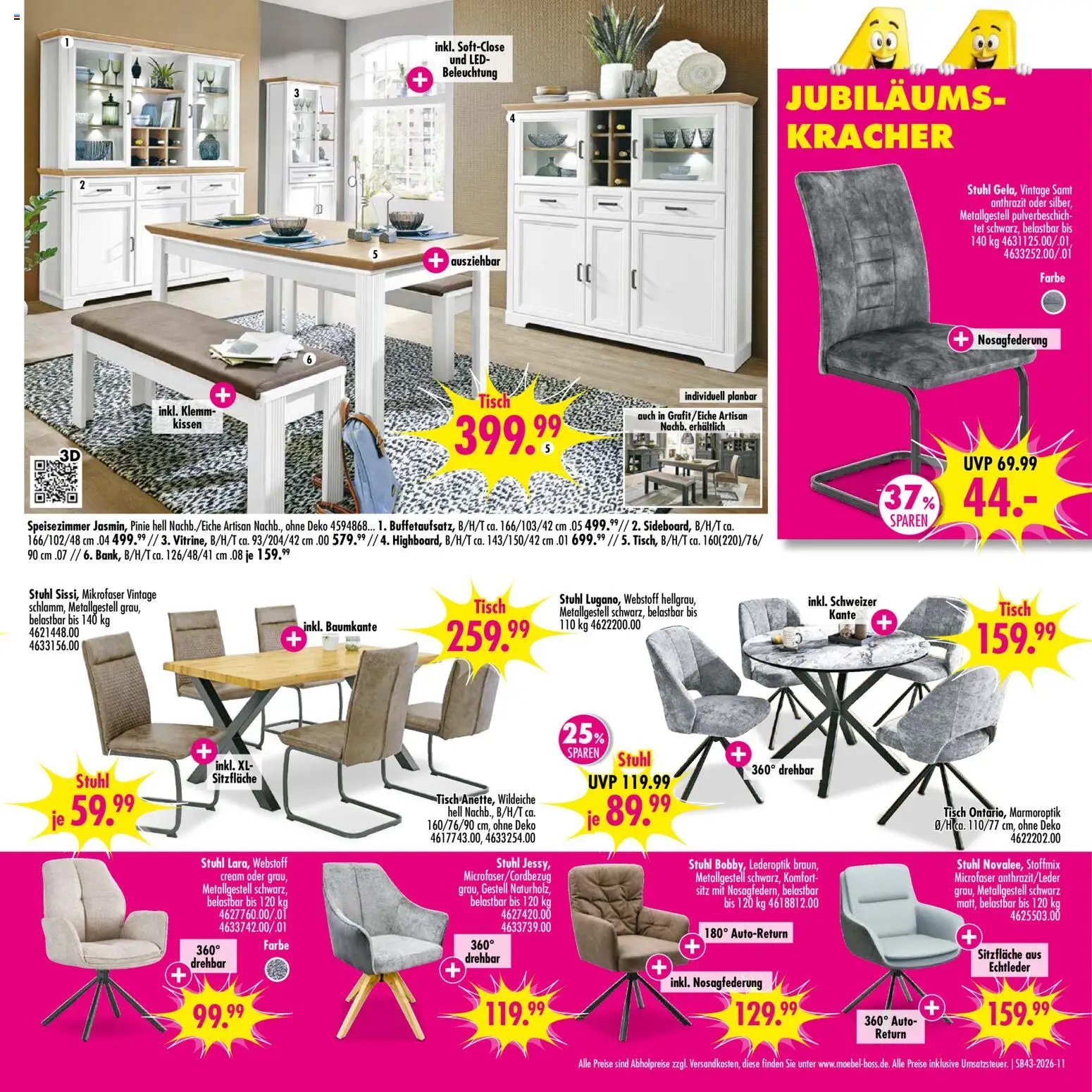 SB Möbel Boss Prospekt – gültig ab 17.10.2026 | Seite: 11 | Produkte: Kissen, Tisch, Stuhl