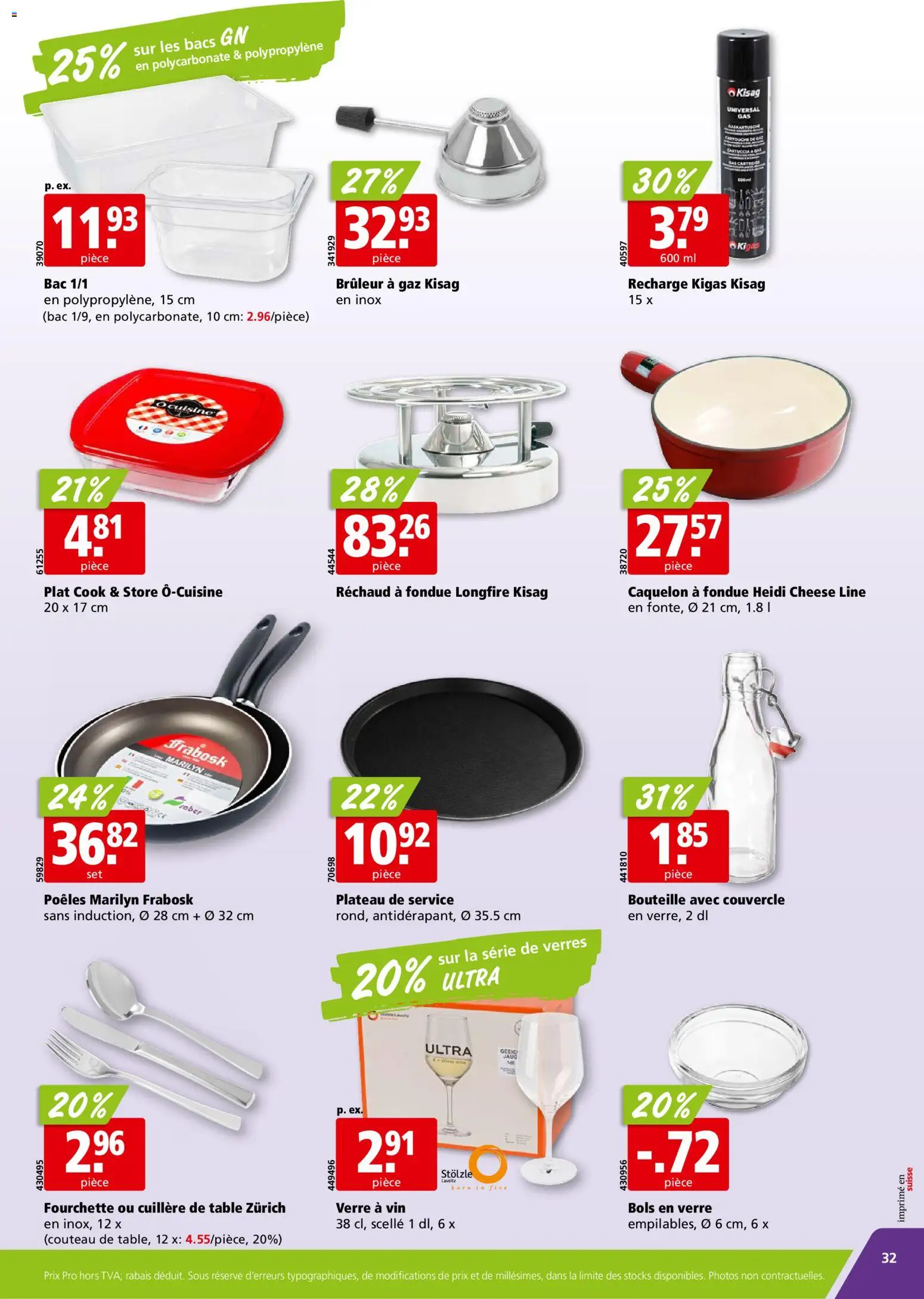 Aligro aktionen Chavannes, Matran, Genève, Sion – gültig ab 05.10.2026 | Seite: 32 | Produkte: Fondue