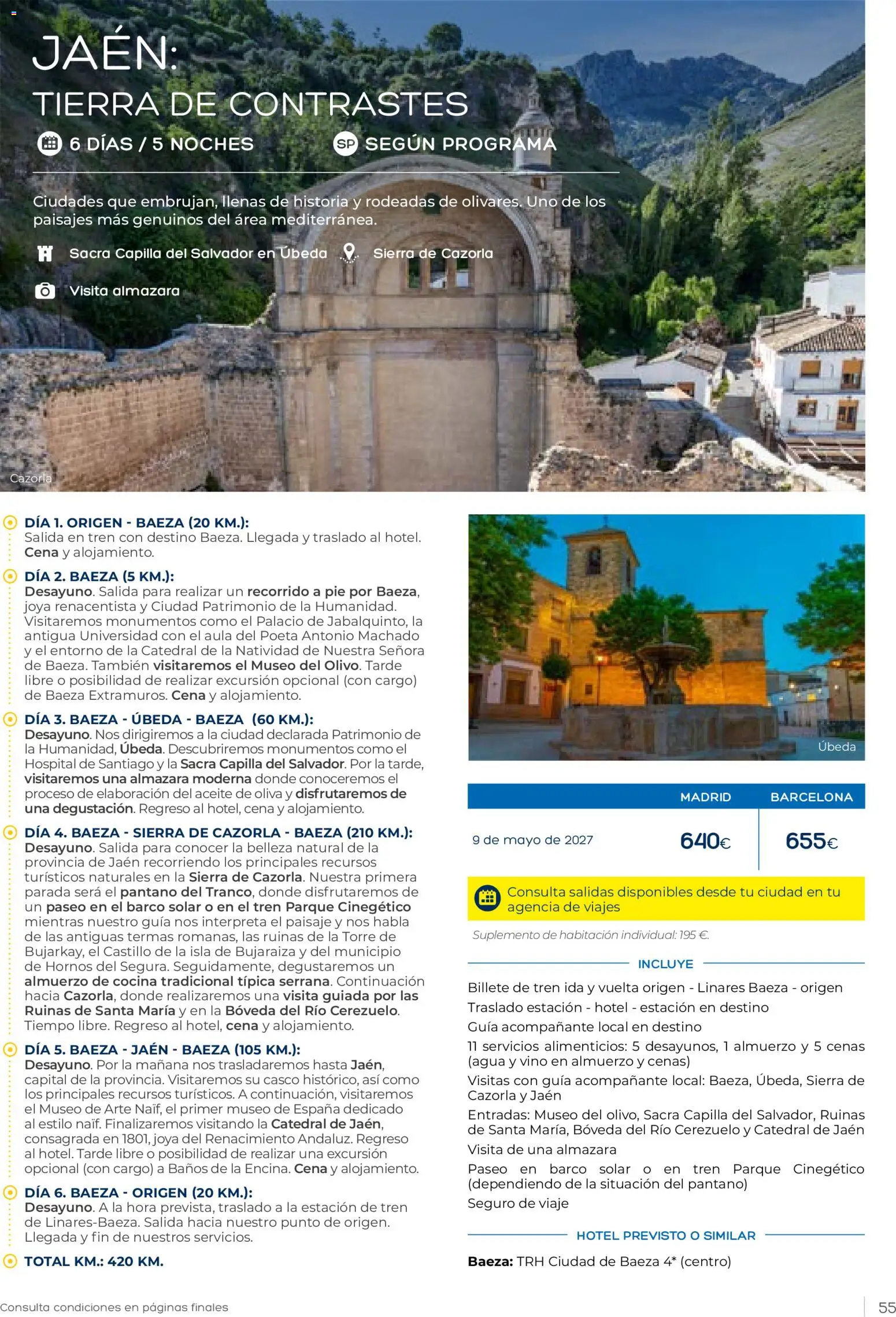 Viajes El Corte Inglés Club de Vacaciones otoño primavera │ válido desde el 01/09/2026 | Página: 55 | Productos: Aceite de oliva, Cocina, Tierra, Agua