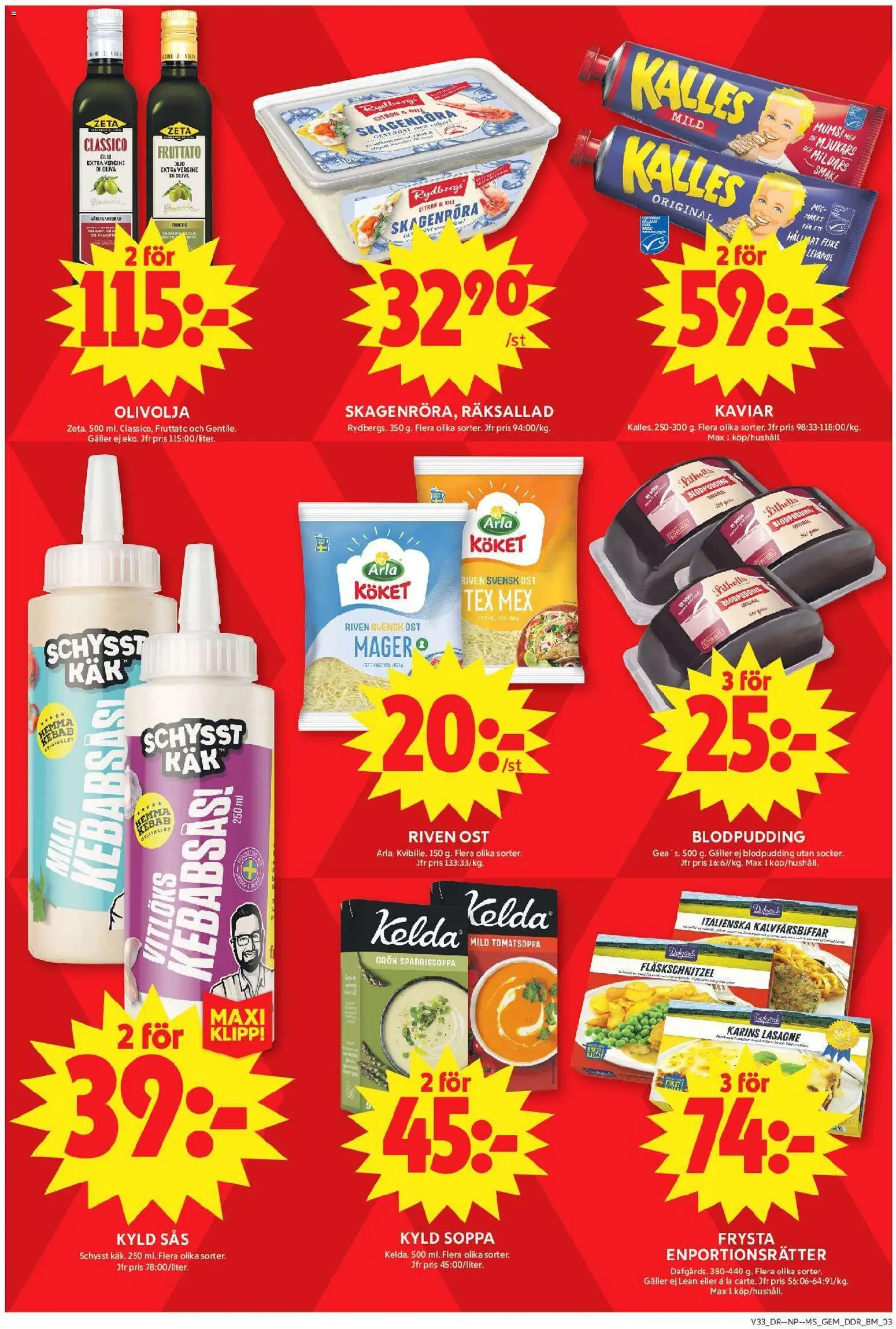 ICA Maxi reklamblad aktuell från 10/08/2026 | Sida: 8 | Produkter: Gem, Sill, Kebabsås, Ost