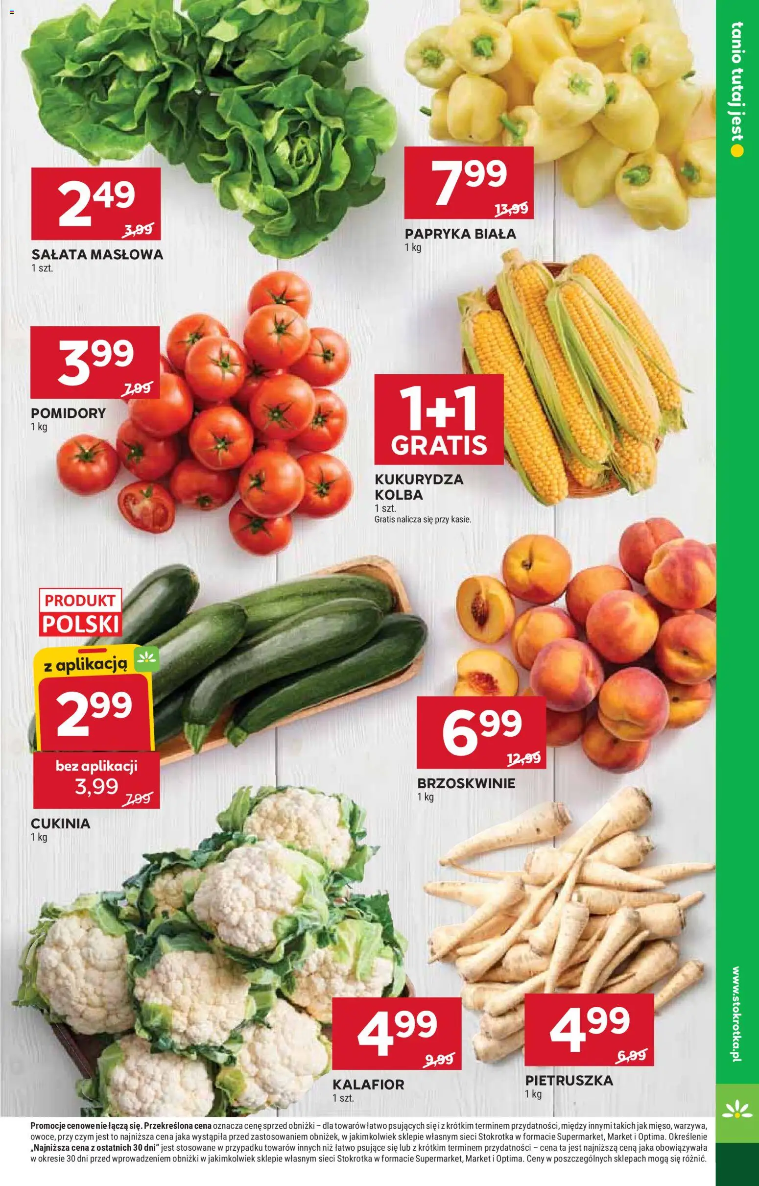 Stokrotka gazetka - Market od 23.07.2026 | Strona: 15 | Produkty: Kalafior, Pietruszka, Cukinia, Brzoskwinie