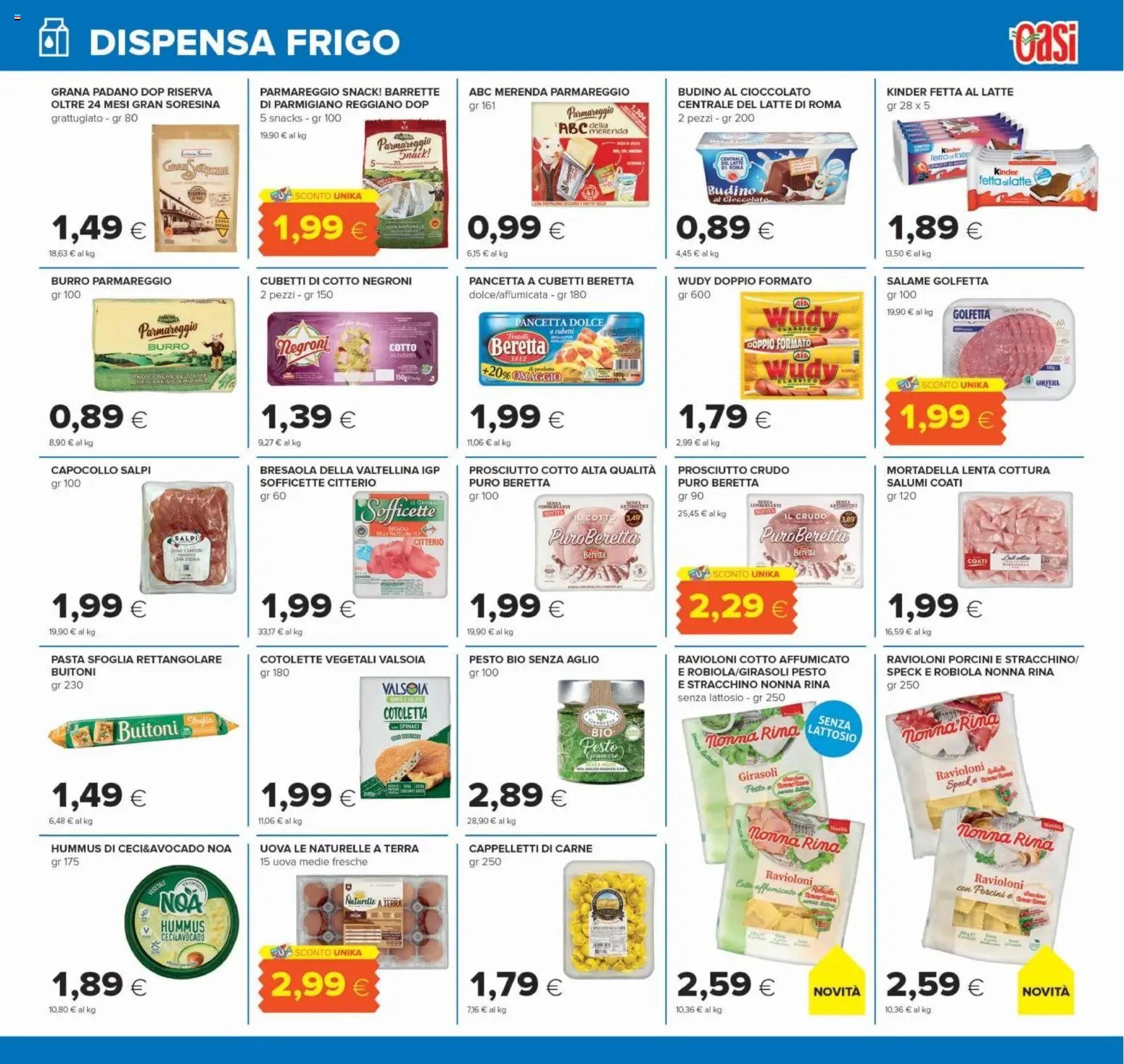Volantino Oasi del 22/10/2026 | Pagina: 11 | Prodotti: Speck, Burro, Spinaci, Grana Padano