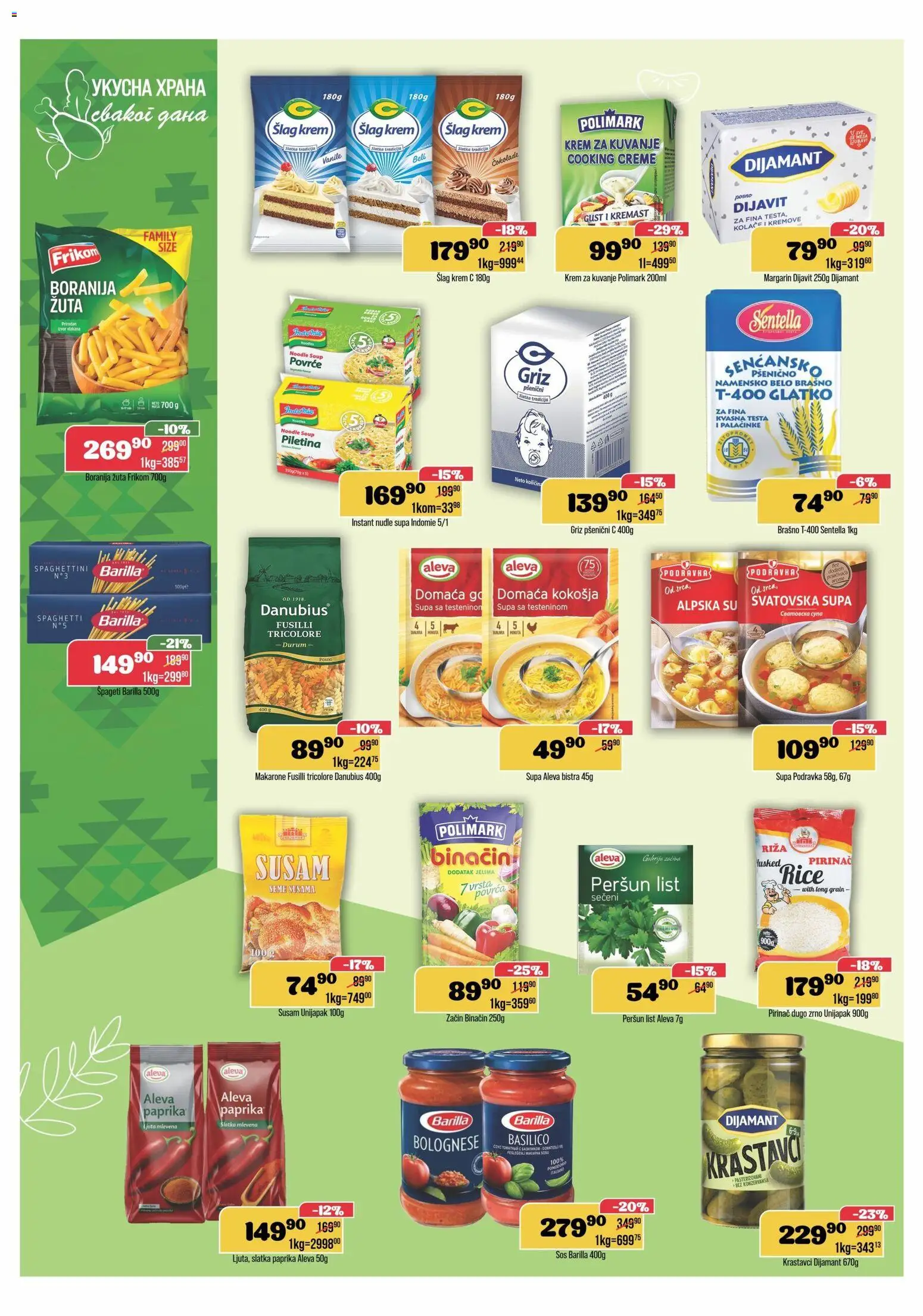 Europrom katalog - važi od 06.05.2026 | Strana: 6 | Proizvode: Krastavci, Podravka, Šlag krem, Sos