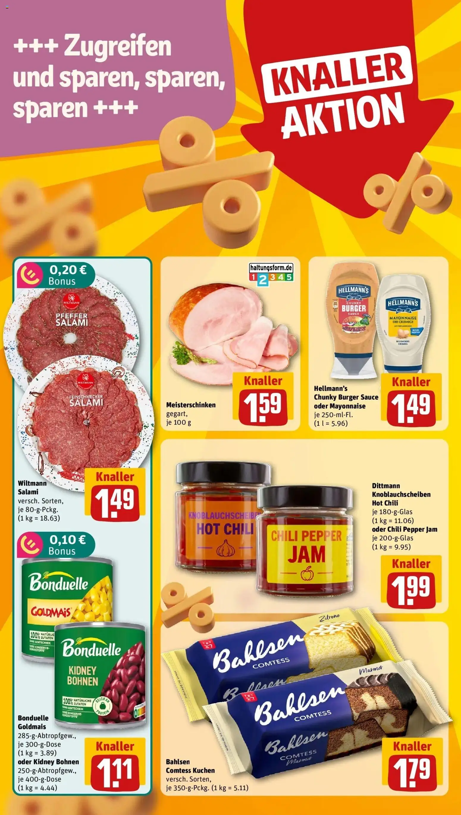 REWE Prospekt ab 17.08.2026 zum Blättern » Angebote | Seite: 6 | Produkte: Burger, Pfeffer, Chili, Salami