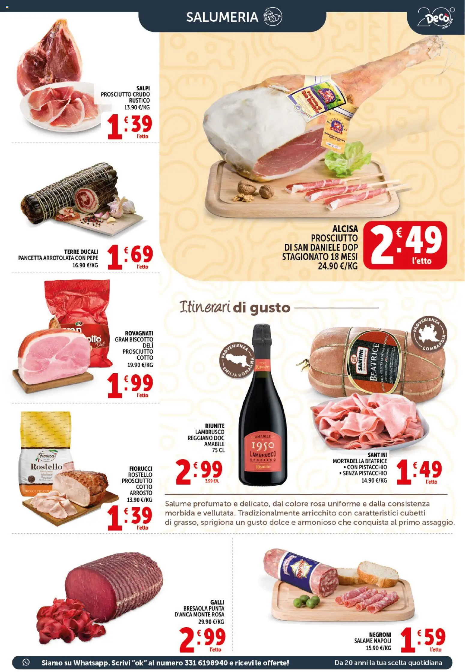 Volantino Decò del 20.05.2026 | Pagina: 3 | Prodotti: Arrosto, Salame, Bresaola, Letto