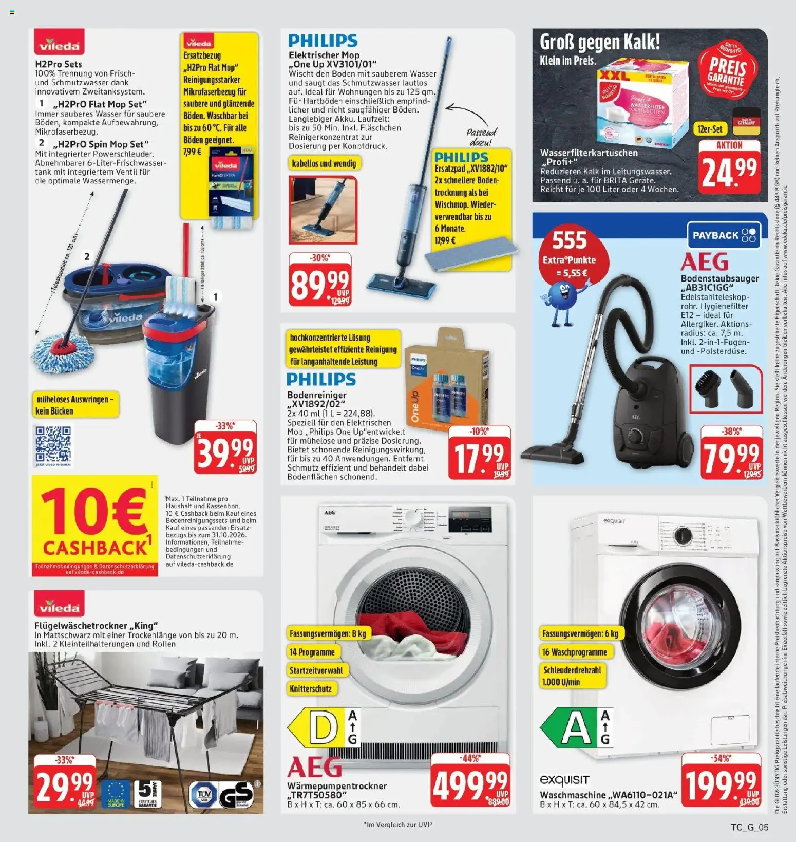 Edeka Prospekt Eislingen (ab 21.09.2026) » Angebote Online | Seite: 33 | Produkte: Philips, Waschmaschine, Kalk, Wasser