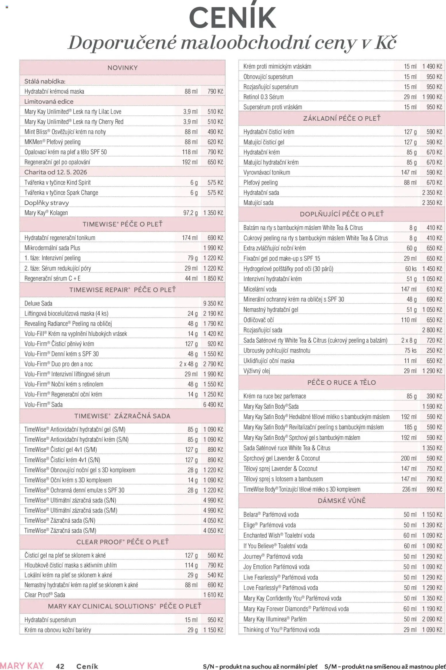 Mary Kay kniha o kráse od 01.04.2026 | Strana: 42 | Produkty: Krém, Toaletní voda, Oční maska, Lesk na rty
