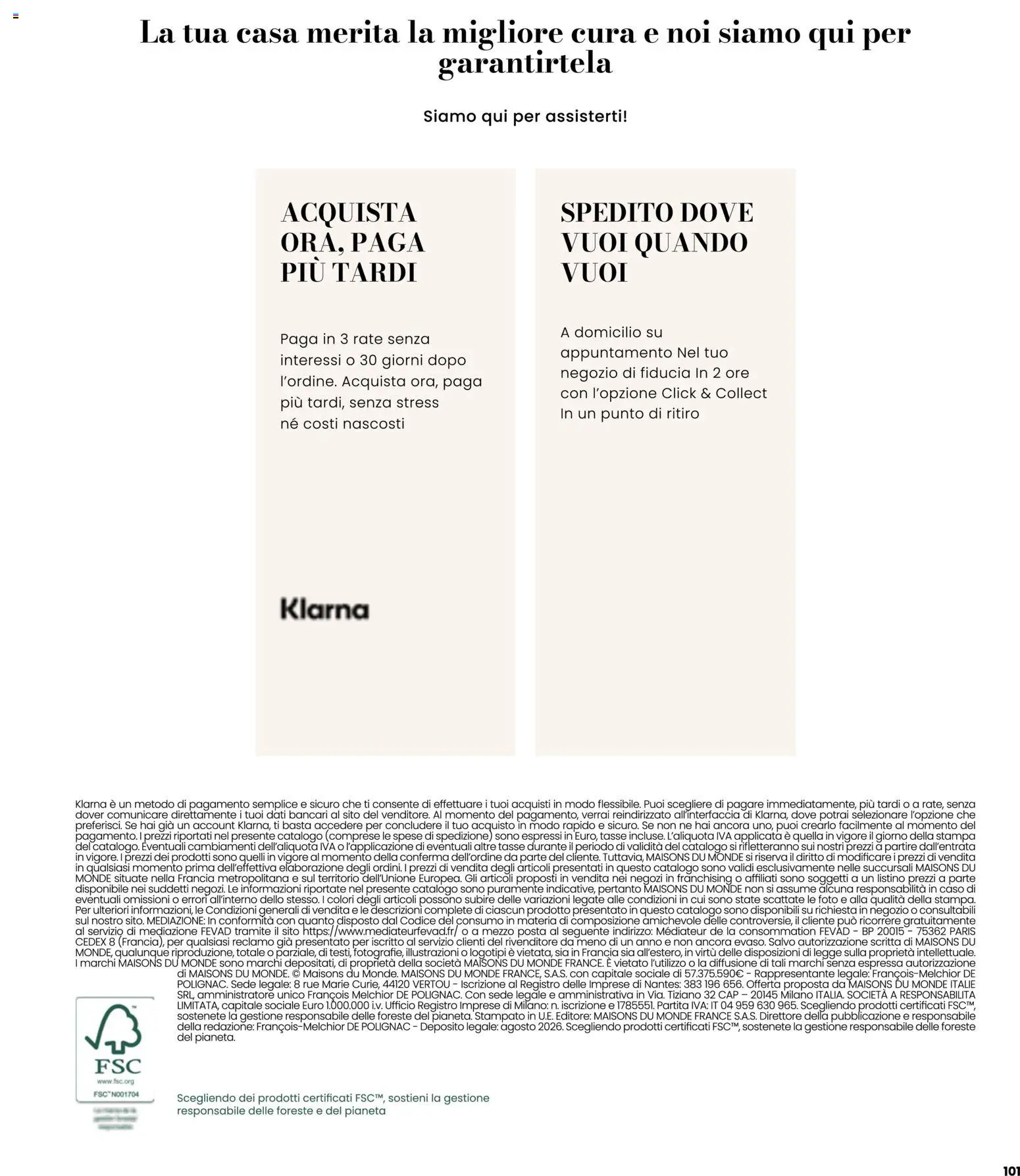 Volantino Maisons du Monde del 23/09/2026 | Pagina: 101 | Prodotti: Diffusione, Stampa