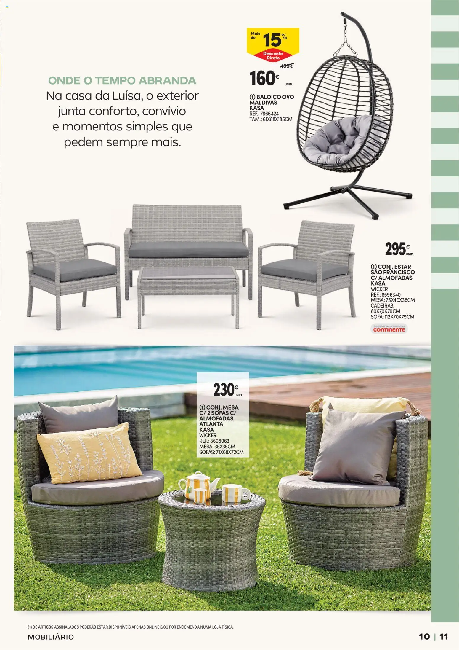 Continente Verão A casa de toda a gente │ válido de 19.05.2026 | Página: 11 | Produtos: Cadeiras, Sofás, Sofá, Mesa