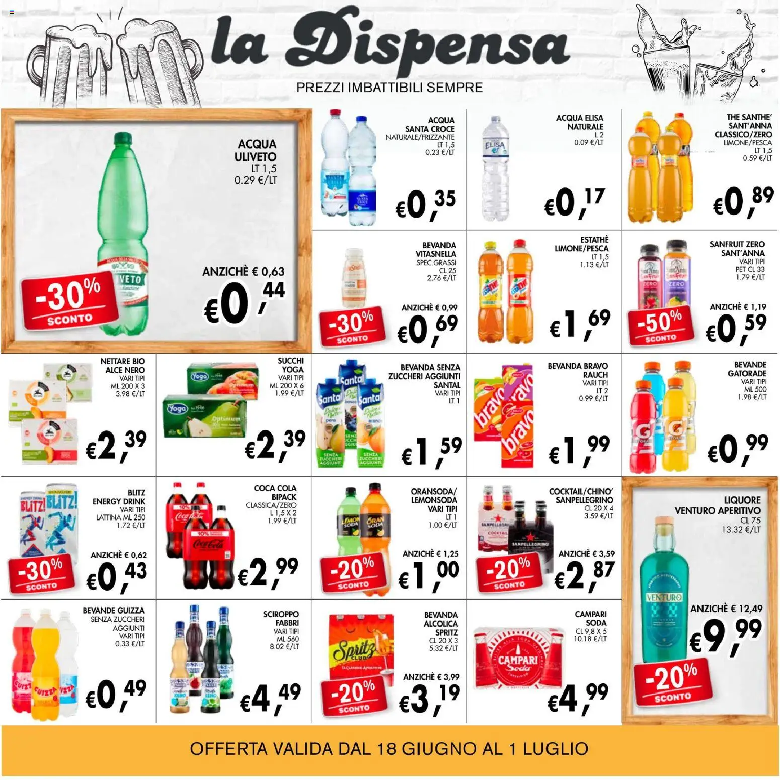 Volantino Coal del 18/06/2026 | Pagina: 20 | Prodotti: Acqua, Pera, Coca Cola, Aperitivo