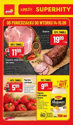 Pogląd oferty "POLOmarket - SuperHity POLOmarkt do wtorku 15.09 (G38)" - ważna od 14.09.2026