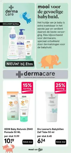Drs Leenarts Babybillen Zalf Tube 50 ml, Baby diaper rash cream, 50 ml - Voorbeeld van een folder van Etos, geldig van 23.03.2026 | Pagina: 6 | Producten: Zalf