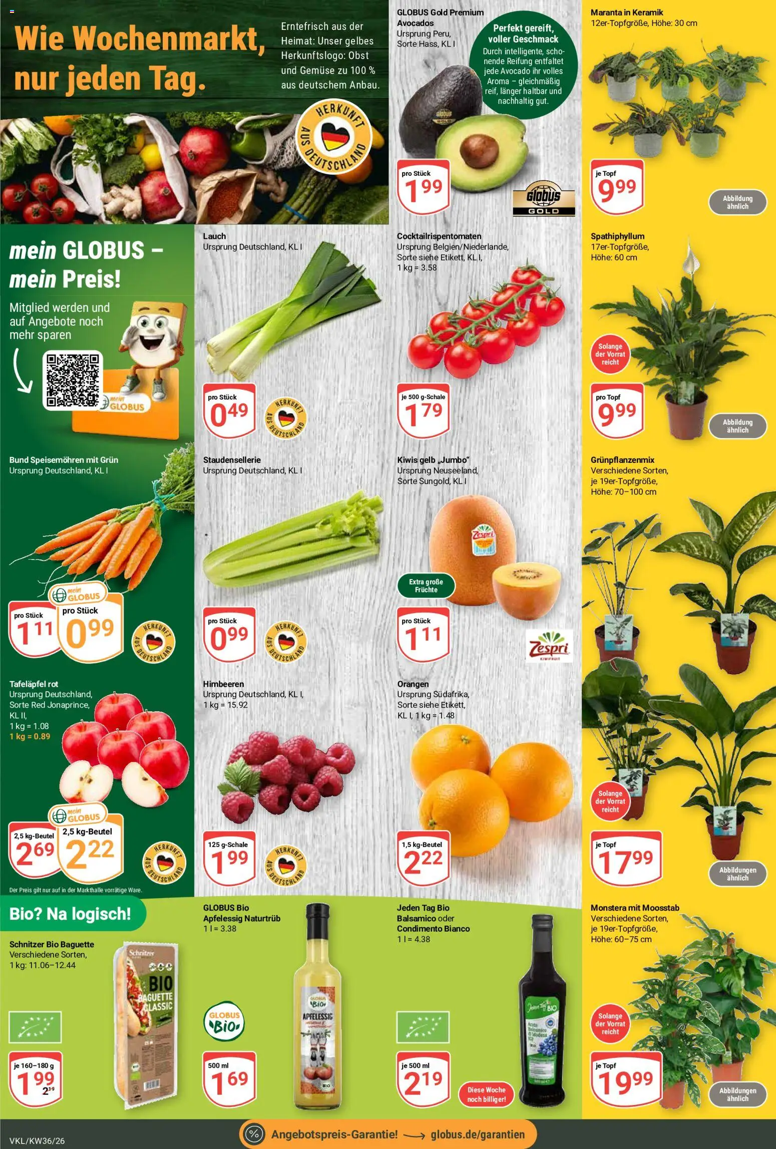 Globus Prospekt Völklingen – gültig ab 31.08.2026 | Seite: 9 | Produkte: Orangen, Avocado, Gemüse, Lauch