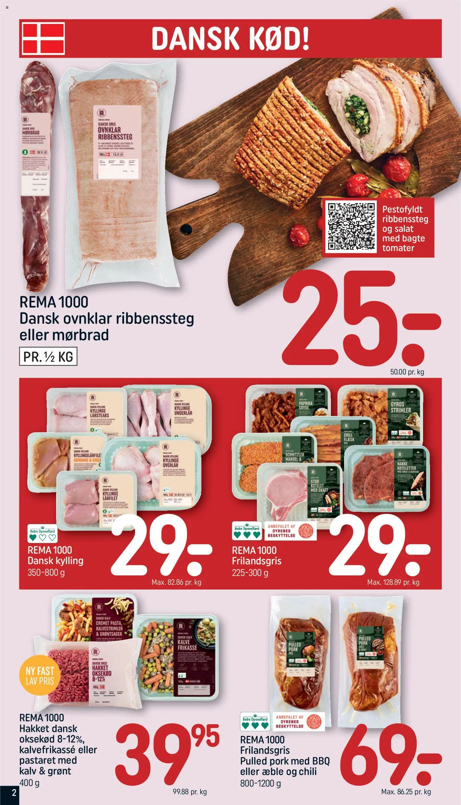 Rema 1000 tilbudsavis – gyldig fra 09/08/2026 | Side: 2 | Produkter: Chili, Tomater, Pasta, Oksekød