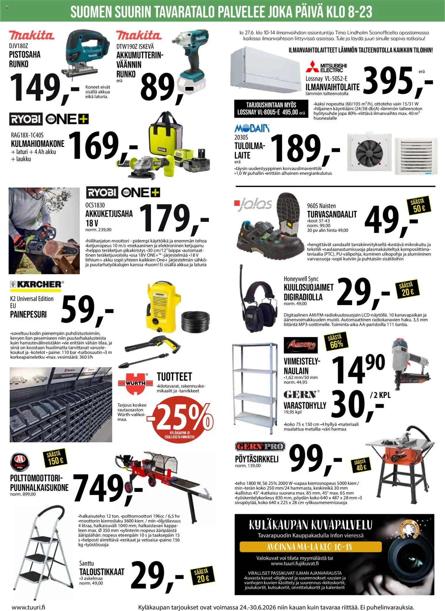 Tuuri tarjoukset – voimassa 24/06/2026 alkaen | Sivu: 9 | Tuotteet: Laukku, Akku, Voi, Laturi