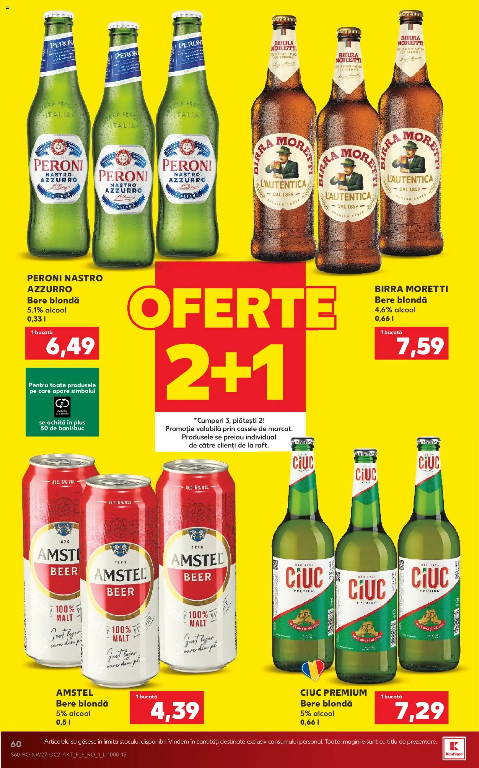 Noul catalog Kaufland – valabil de la 01.07.2026 | Pagină: 60 | Produse: Bere, Sare