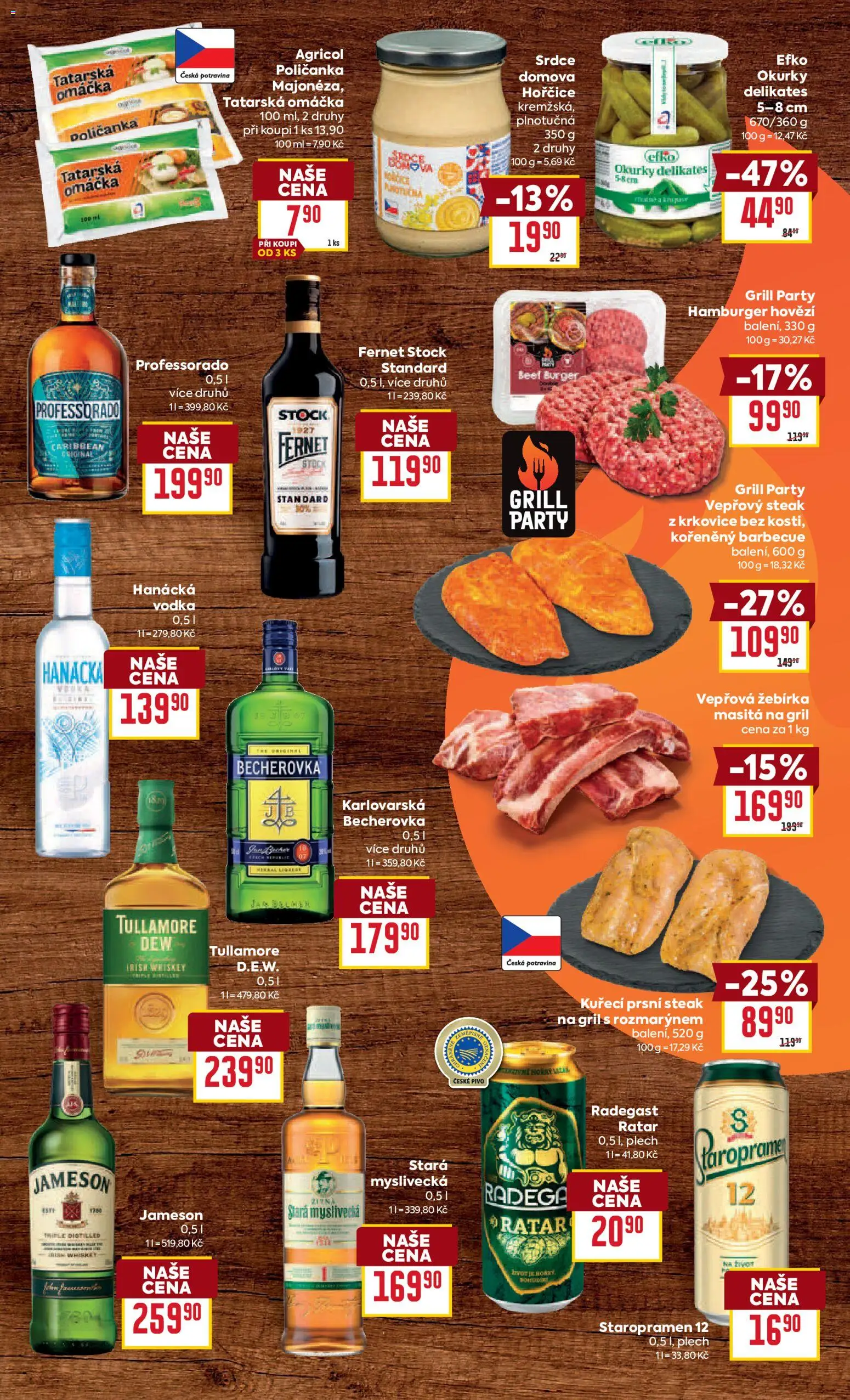 Billa Velký leták od 07.04.2026 | Strana: 13 | Produkty: Hamburger, Steak, Hořčice, Fernet