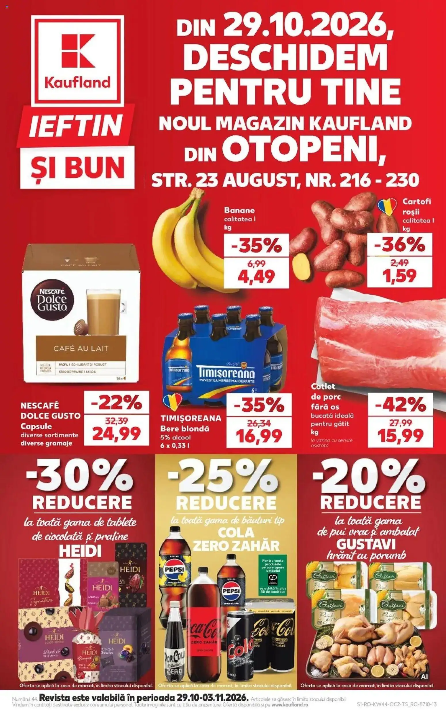 Kaufland Otopeni 28.10.2026 - Revista si Oferta | Pagină: 1 | Produse: Zero, Cotlet, Praline, Heidi