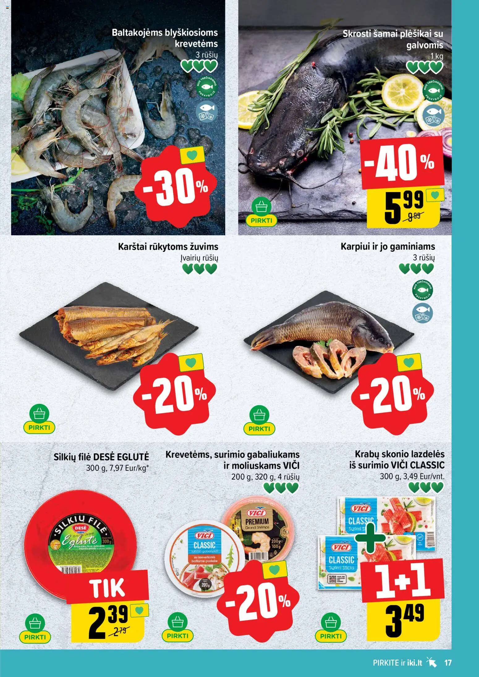 IKI akcijos nuo 25.05.2026 | Puslapis: 17 | Prekių: Silkių filė