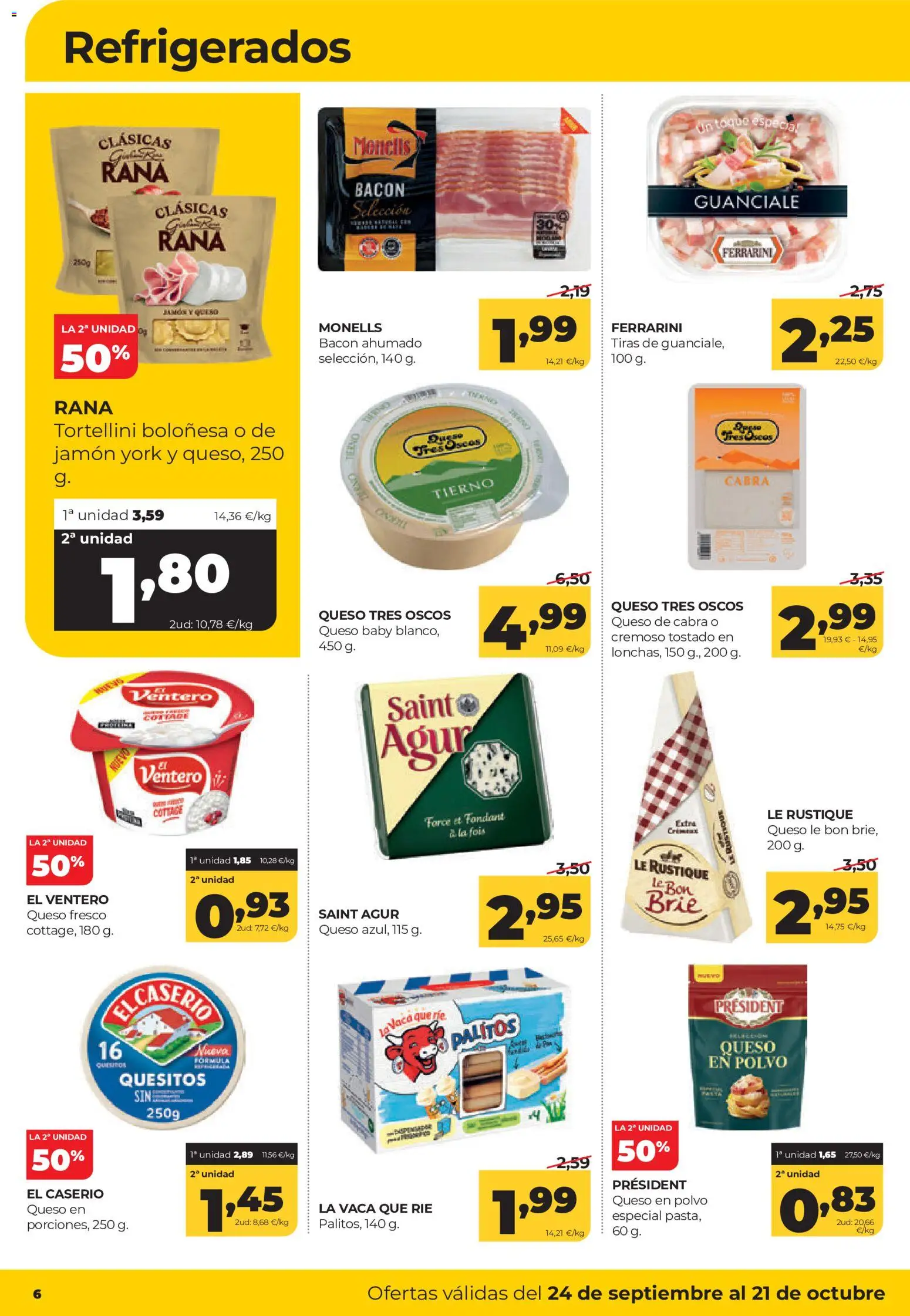 Alimerka folleto Castilla y León │ válido desde el 24/09/2026 | Página: 6 | Productos: Polvo, Jamón, Queso fresco, Bacon